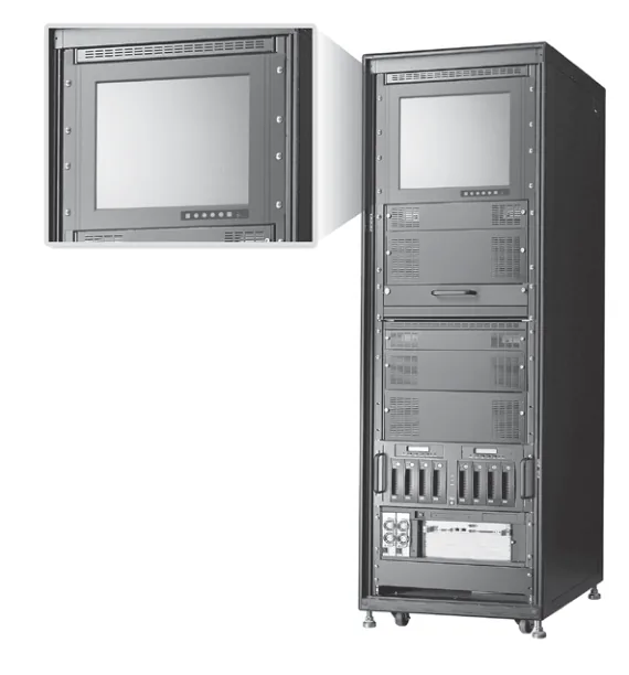 Sơ đồ lắp màn hình công nghiệp Advantech vào cánh tủ rack và vào tủ điện đứng