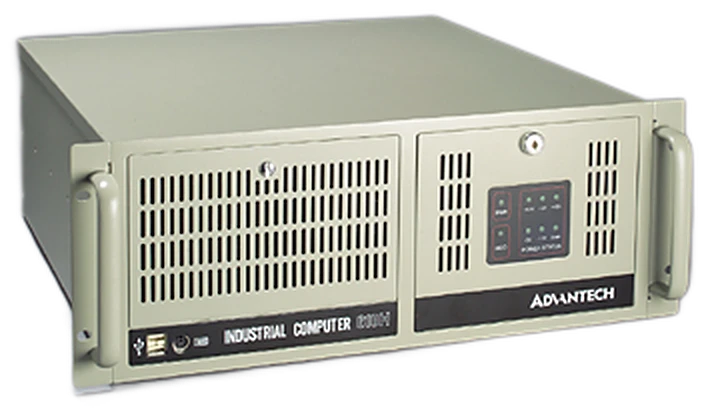 Máy tính công nghiệp Advantech IPC-610 dạng rack 4U nhìn chếch từ phía trước